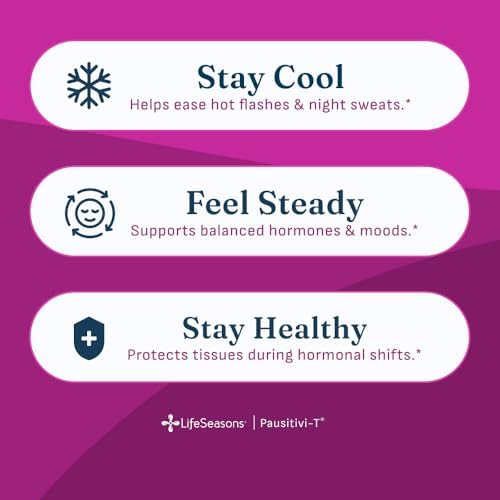 Pausitivi-T - Menopause Support Supplement - Powerful Relief for Hot Flashes, Hormone Imbalance & Night Sweats - Nourishes Tissue - Sage, Chasteberry, Soy Isoflavones & Black Cohosh - 60 Capsules