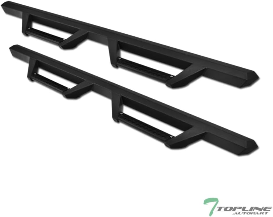 Hoop Drop Matte Black Step Side Bars Running Boards 2009-2019 Compatible with Dodge Ram 1500/Ram 1500/Ram 1500 Classic Quad Extended Cab Models
