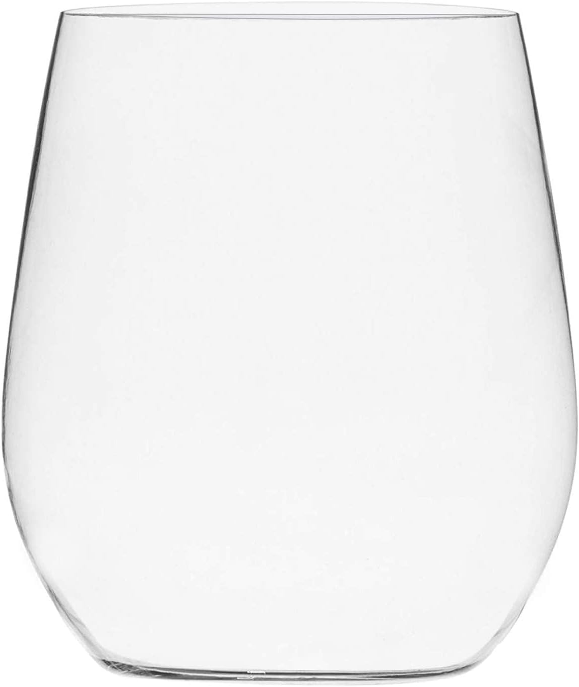 Munfix Disposable Plastic Wine Glasses, Stemless 12 oz Clear Shatterproof Cups, BPA-Free, 48 Pack