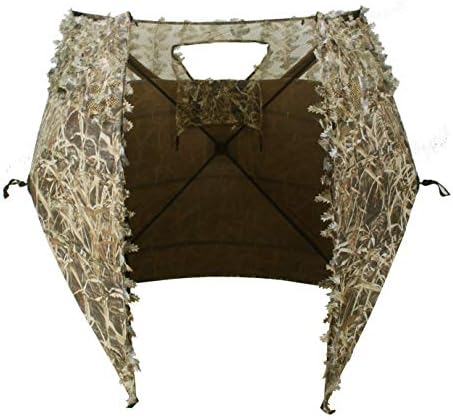 AUSCAMOTEK Pop Up Ground Blind for Deer Duck Turkey Hunting Portable Quick Setup Lightweight Green/Brown/Dry Grass Ground Peg Included