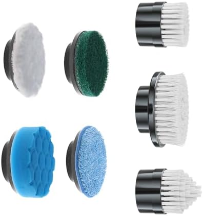 Electric Spin Scrubber Replacement Brush Heads, 7 Pcs Set Suitable for Cordless Power Scrubber, for Bathroom, Kitchen,