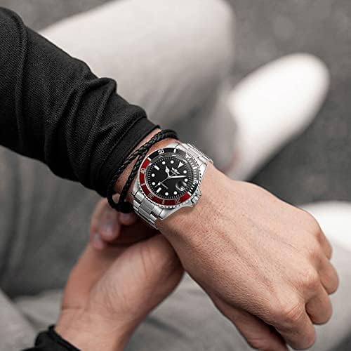 MASTOP Men Automatic Mechanical Watches Full Steel Waterproof Mens Watches | Calendar,Fashion Wristwatch for Men