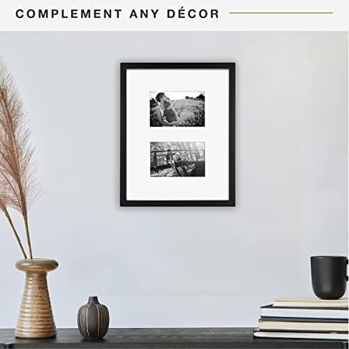 MCS East Village Picture Frame, 18x18 Matted to 12x12, Black, 2-Pack