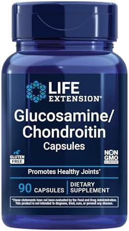 Life Extension Glucosamine/Chondroitin Capsules for Healthy Joints and Cartilage, Non-GMO, Gluten-Free, 90 Capsules