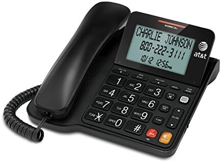 AT&T CL4940 Corded Phone with Digital Answering System, Caller ID, Large Tilt Display