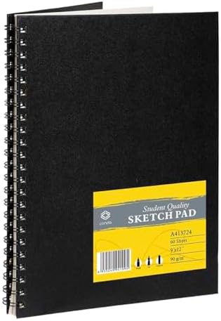 conda 8.5"x11" Sketch Book, 80 Sheets (68 lb/100gsm), Spiral Bound Artist Sketch Pad, Durable Acid Free Drawing Paper for Drawing Painting