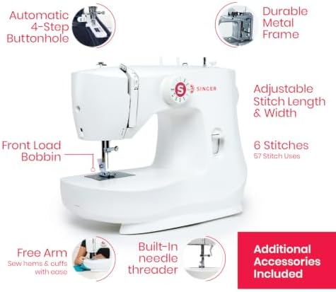 SINGER® MX60 Lightweight & Portable Sewing Machine with Accessory Kit