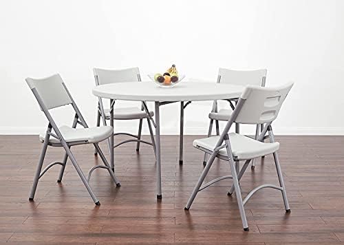 Office Star Resin Multipurpose Round Table, 4-Feet, Grey
