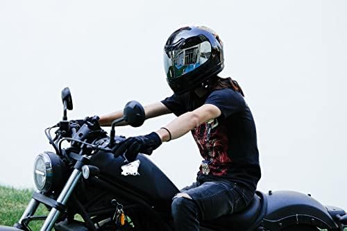 TCMT Adult Full Face Street Dirt Bike ATV Off-Road Motorcycle Helmet DOT | Washable Inner Liner, Optimized Airflow Vents, Gloss Black