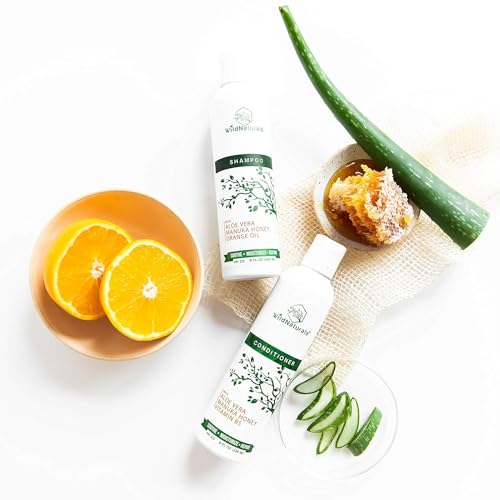 Natural Hydrating Conditioner for Dry & Itchy Scalp - Sulfate Free Dandruff Moisturizing Conditioner with Aloe Vera & Manuka Honey - for Oily Hair & Curly hair - Help Hair Growth with Coconut Oil