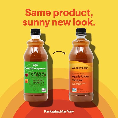 Wedderspoon Organic Raw Apple Cider Vinegar, 25 Fl Oz