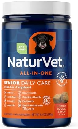 NaturVet All-in-One Cat & Dog Supplement Daily Multivitamin - 13 Oz Powder | Daily Multivitamin for Dogs & Cats - Supports Digestion, Skin & Coat with Omega-3, 6, 9 in a Wheat-Free Formula, 13 Oz Powder
