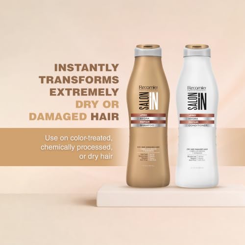 Salon In by Recamier - | Hydra Repair Hair Shampoo | Moisturizing & Strengthening for Dry, Damaged Hair | 10.1.fl.oz / 300 ml