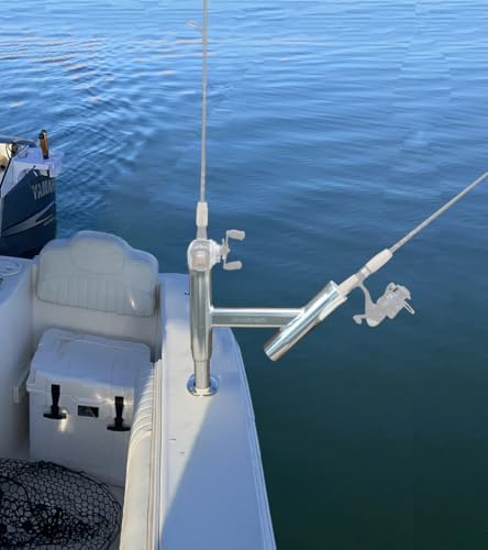 Brocraft Aluminum Rod Rigger/Boat Trolling Rod Holder & Fishing Outrigger Spreader for Multiple Rods