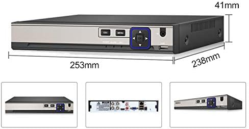 4CH 1080N Hybrid 5-in-1 AHD DVR (1080P NVR+1080N AHD+960H Analog+TVI+CVI) Standalone DVR CCTV Surveillance Security System Video Recorder Motion Detection， Hard Drive not Included