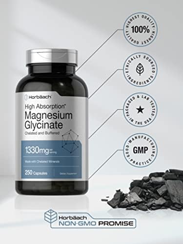 Horbaach Magnesium Glycinate 1330mg | 250 Capsules