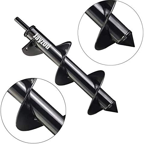 Auger Drill bit for Planting 1.6x8.7& 4x12 Garden Auger Spiral Drill Bit,Bulb & Bedding Plant Augers,Plants Drill bit for 3/8” Hex Drive Drill