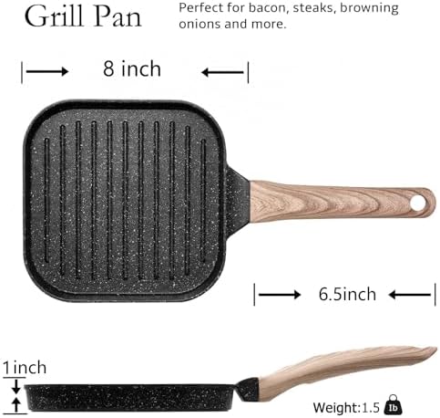 ESLITE LIFE Nonstick Grill Pan for Stove Tops, Versatile Griddle with Pour Spouts