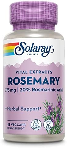 SOLARAY Guaranteed Potency Rosemary Leaf Extract, Veg Cap (Btl-Plastic) 275mg | 45ct