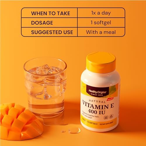 Healthy Origins Vitamin E 400 IU, Natural Mixed Tocopherols, 90 Softgels