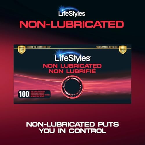 LifeStyles Non-Lubricated Natural Rubber Latex Condoms Value Pack, 100 Count