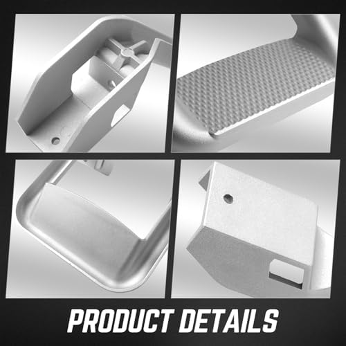 DNA MOTORING Pair Aluminum Side Hoop Steps Universal Side Step Compatible With Chevy GMC Dodge Pickup Trucks SUVs, 11"L x 6"H x 12"W, 2 Pcs, Silver, SSTEP-SS