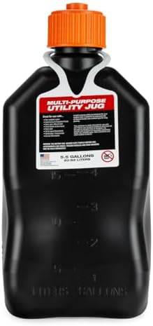 VP Racing 3852-CA, 5.5 Gallon Motorsport Jug V-Twin Sq. - Black/Orange