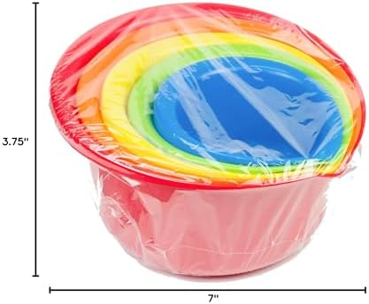 Chef Craft Select Plastic Mixing Bowl Set, 5 Piece, Multiple Color