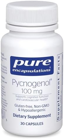 Pure Encapsulations Pycnogenol 100 mg | Hypoallergenic Supplement to Promote Vascular Health and Provide Antioxidant Support* | 60 Capsules | Hypoallergenic Supplement to Support Vascular Health and Provide Antioxidant Support*
