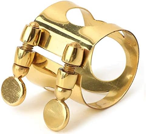 Jiayouy Alto Sax Mouthpiece Ligature Double Screws Ligature Brass