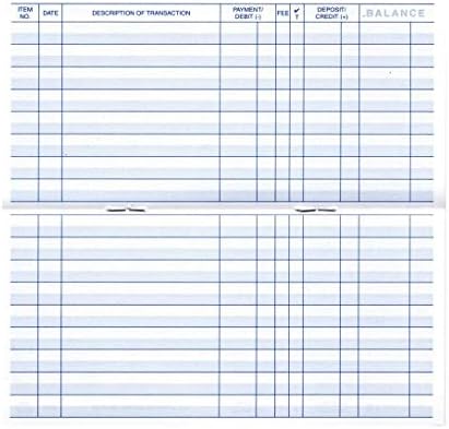 Checkbook Registers, 23-24-25 Calendars, for Personal Checkbook, Transactions Ledgers (10 Checkbook Registers)
