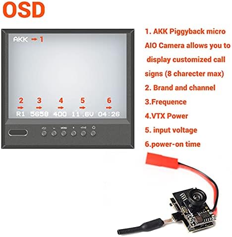 AKK Piggyback Micro AIO FPV Camera 5.8G 40CH VTX Support OSD SmartAudio 400mW Output with Pit Mode FPV Transmitter 600TVL NTSC 120 FOV Ultra-Light