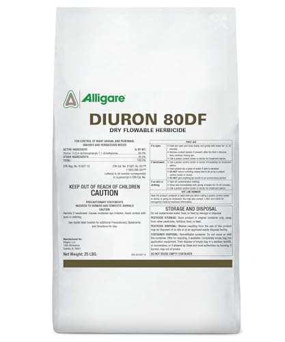 Alligare Diuron 80 DF Herbicide - Pre- & Post-Emergent Weed Killer for Industrial & Non-Crop Areas - Controls Crabgrass, Ryegrass & Broadleaf Weeds - Dry Granules for Ground Application - 5 lb