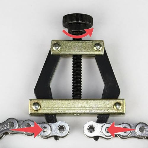 Roller Chain Tools Kit Fit #25#35#41#40#50#60 415H,428H, 520,530 Roller Chain, Holder/Puller+ Breaker/Cutter, Bicycle, Motorcycle