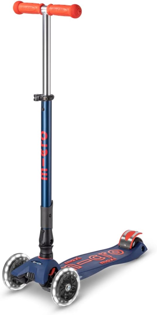 Micro Kickboard | Maxi Foldable LED Kids Scooter for Ages 5-12 | Children