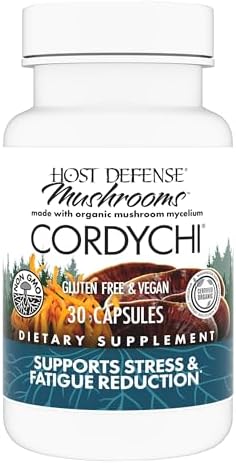 Host Defense CordyChi Capsules - Energy & Immune Support Supplement - Cordyceps & Reishi Mushroom Supplement for Relaxation & Respiratory Support - Aids Against Tiredness - 120 Capsules