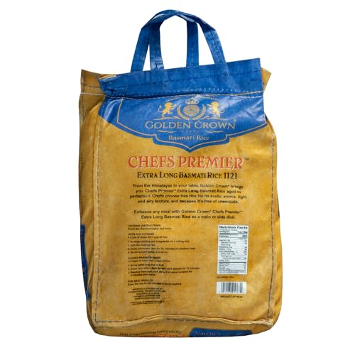 Golden Basmati Rice, 10LB, Gluten Free, Non GMO, Extra Long Grain Rice