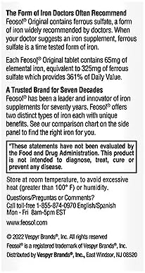 Feosol Original Vitamins, 120 Count (Pack of 2)
