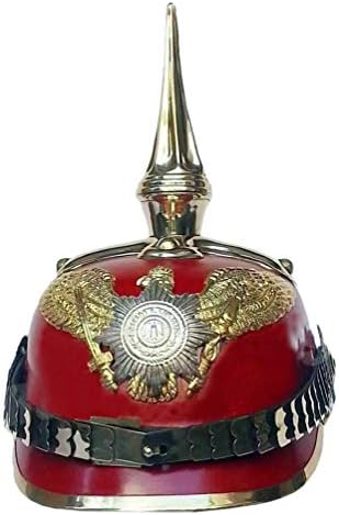 warrior point Prussian Leather Helmet WWI German Imperial Pickelhaube Helmet Conical Spike Hat helmet
