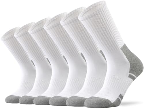 Ortis Cotton Cushion Crew Athletic Socks for Men Work Boot Sports Exercise