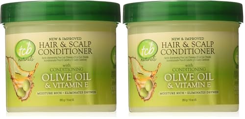 TCB Naturals Conditioner Hair & Scalp Olive Oil & Vitamin-E Jar, 10 Ounce