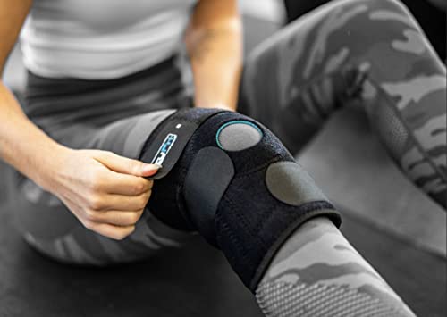 EzyFit Knee Brace Support Dual Stabilizers & Open Patella - Adjustable Breathable Neoprene for ACL Meniscus Tear Injury Recovery Comfort