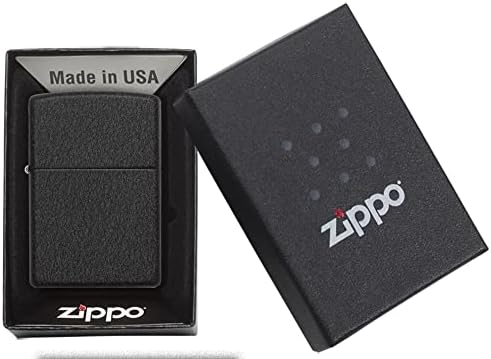 Zippo Lighter – Personalized Custom Message Engraved Windproof Classic Pocket Lighter Black Matte