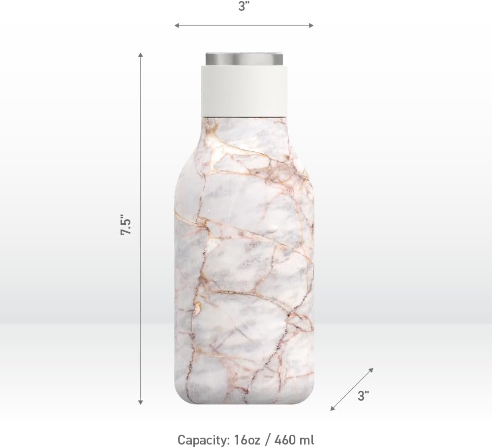 Urban Insulated and Double Walled Stainless Steel Bottle 16 Ounce by Asobu (Pastel Blue)