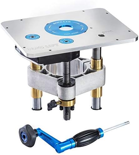 Rockler Pro Lift Router Lift - 9-1/4'' x 11-3/4'' Large Router Plate – Router Lift Kit For Kreg, JessEM