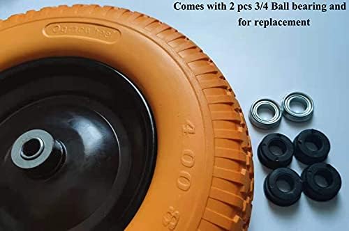 Wheelbarrow Tires 4.80/4.00-8 with 3/4 & 5/8 Bearings
