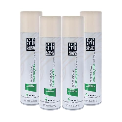 Salon Grafix Shaping Hair Spray - Brushable and Freshly Scented Hairspray for Women and Men - Professional Quality Result - Extra Super Hold - 2 pc