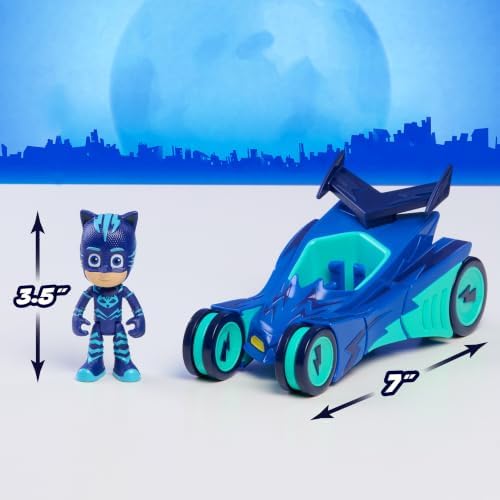 PJ Masks Catboy & Cat-Car Articulated Blue Action Figure and Vehicle Set