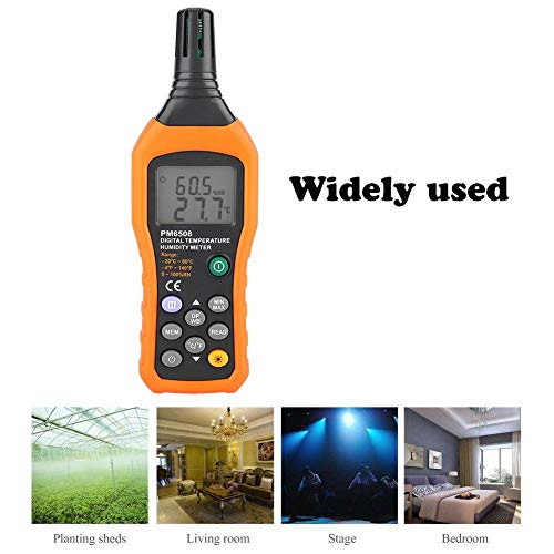 PM6508 High Precision Handheld LCD Digital Temperature Humidity Meter Thermometer Hygrometer for Home and Industrial Using 7.12.41.1in