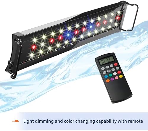 Aqueon Optibright Plus LED Fish Tank Aquarium Lighting System with Remote Control, 30 to 36 Inch | Plus, With Remote Control
